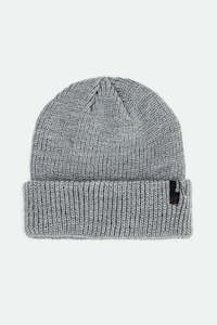 Beanies: BRIXTON Heist Beanie Light Heather Grey