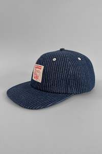 JUST ANOTHER FISHERMAN Quality Goods 6 Panel Stripe Denim