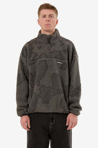 Crews Mens: WORSHIP Delirium Quarter Zip Sherpa Fleece Steel Grey