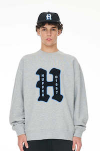 Crews Mens: HUFFER New Olde Block Crew Grey Marle