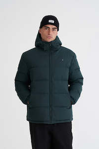 HUFFER Mens Classic Down Jacket Herringbone Forest