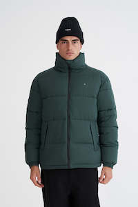 HUFFER Mens Box Puffer Jacket Forest