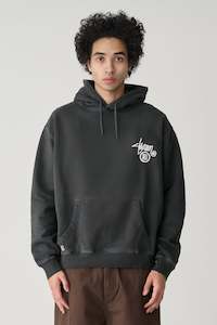 Hoodies Mens: S DOUBLE Shawn Dot Hood Washed Black