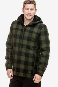 SWANNDRI Hudson Hoodie Olive Black Check