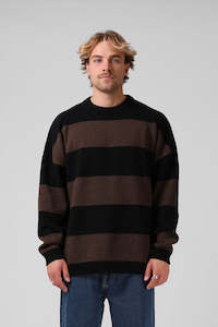 RPM Stripe Merino Knit Brown Stripe