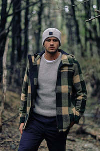 Knits Mens: SWANNDRI Sentry Hill Knit Crew Grey Marle