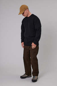 JUST ANOTHER FISHERMAN Merino Sea Crew Black
