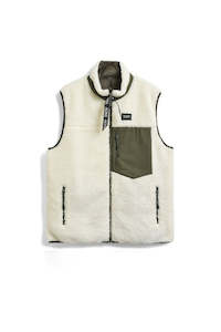 Down Vest Womens: TAION Unisex Down X Boa Reversible Down Vest Olive Ivory