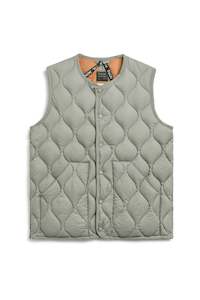 TAION Military Crew Neck Down Vest Sage Green
