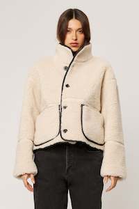 ROLLAS Faux Shearling Jacket Black