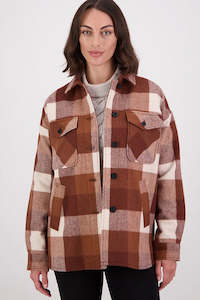 Jackets Womens: SWANNDRI Anchorage V2 Wool Shirt Jacket Chelsea Check