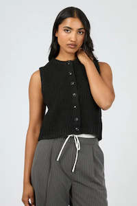 ALL ABOUT EVE Aya Knit Vest Black