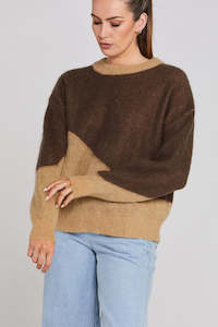 Knits Womens: THING THING Split Jumper Mocha
