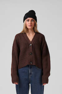 RPM Chunky Cardigan Chocolate