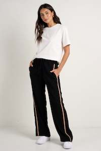 AMONG THE BRAVE Confidant Black Side Stripe Pant Black