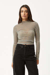 AFENDS Gambet Sheer Longsleeve Top Black