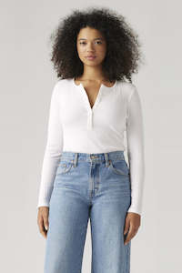 Tops Long Sleeve Womens: LEVI'S Dry Goods Vacationer Ls White