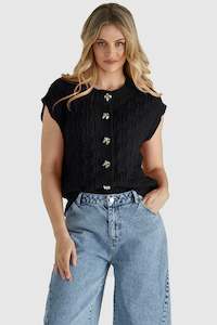 Vests Womens: SASS Zadie Vest Black