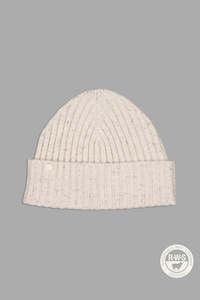 JUST ANOTHER FISHERMAN Skipper Merino Beanie Ivory Marle