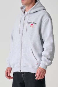 S DOUBLE Cities Zip Thru Hood Ash Heather