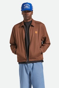 Jackets Mens: BRIXTON Union Relaxed Harrington Jacket Pinecone Brown