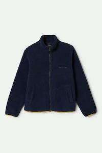 BRIXTON Arctic Fleece Mock Neck Jacket Washed Navy