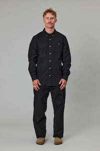 JUST ANOTHER FISHERMAN Anchorage Shirt Deep Black