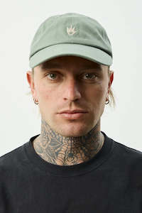 AFENDS Core Six Panel Cap Oil Green