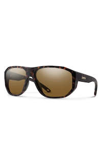 Sunglasses: SMITH Outrigger Matte Tortoise Chromopop Glass Polarised Brown
