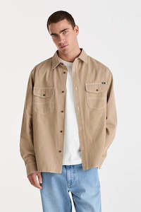 Shirts Mens: LEE Dustin Ls Shirt Union Stone