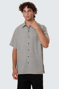 Shirts Mens: THRILLS Thrills Union Ss Check Shirt Light Stone
