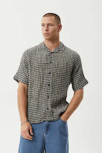 Shirts Mens: AFENDS Asta Seersucker Regular Shirt Steel