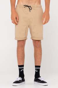 RUSTY Hooked On 18 Elastic Short Khaki