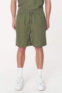 Shorts Mens: HUFFER Lin In Relax Short Khaki