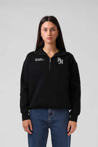 Crews Womens: RPM 1/4 Zip Sweater Black