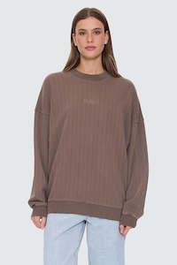 Crews Womens: THRILLS Thrills Workwear Rib Cocoon Panel Crew Falcon