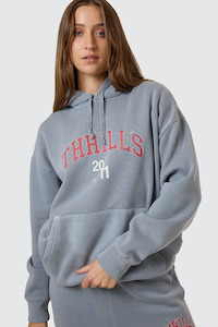 Hoodies Womens: THRILLS Stadium Fleece Hood Smog
