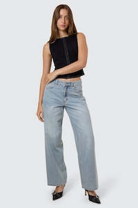 Jeans Womens: THRILLS Dopamine Billie Low Jean Dusk