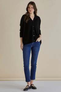 Knits Womens: BETTY BASICS Hampton Cardigan Black