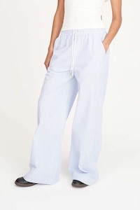 HUFFER Cruise Lounge Pant Ice Blue Stripe
