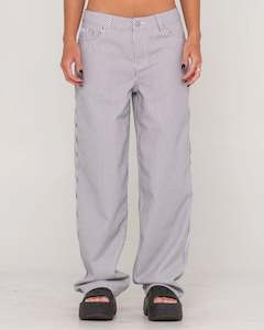 Pants Womens: RUSTY Worldwide Low Rise Pant Navy Stripe