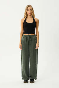 Pants Womens: AFENDS Gerry Cupro Pant Deep Green