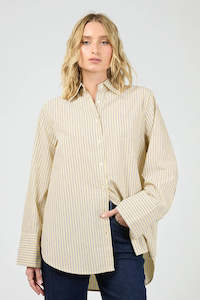 ALL ABOUT EVE Nara Stripe Shirt Yellow