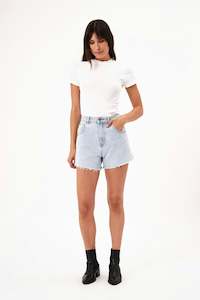 Shorts Womens: ROLLAS Mirage Short Nina Blue Organic