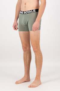 MONS ROYALE Mens Hold 'Em Shorty Boxer Logo Willow
