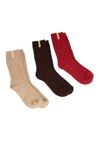 Socks: ALL ABOUT EVE Hoxton 3 Pack Socks Multi