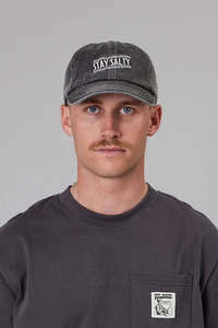 Caps: JUST ANOTHER FISHERMAN Stay Salty Vintage Cap Black Denim