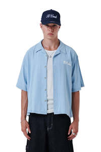 BARNEY COOLS Script Shirt Blue