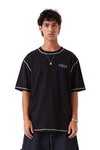 Tees Mens: BARNEY COOLS Boundary Tee Black