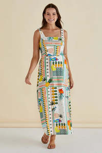 Dresses Womens: BETTY BASICS Tegan Midi Dress Paradise Print Pink